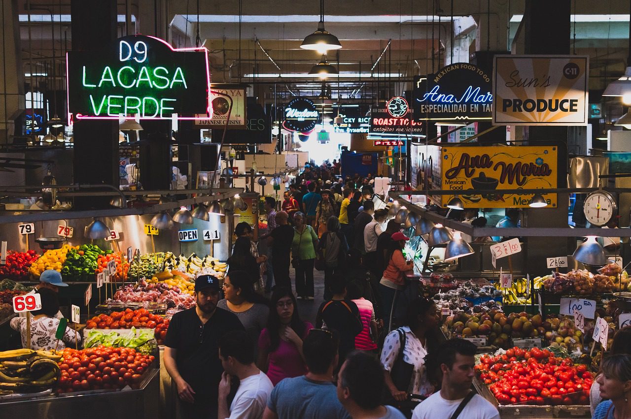 market, food, fruits, vegetables, people, crowd, busy, produce, market, market, market, market, market, crowd, produce, produce
